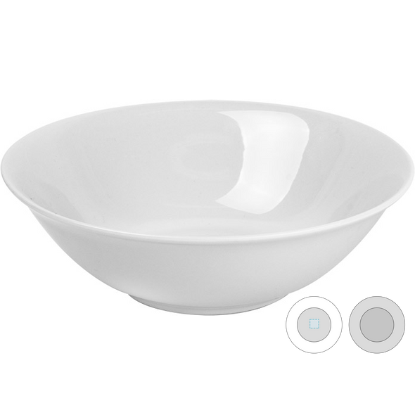 Cuencos blancos de porcelana